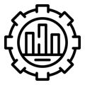 Gear incubator icon outline vector. Business idea