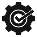 Gear insight icon simple vector. Business data