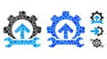 Gear Integration Tools Mosaic Icon of Spheric Items