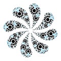 Gear Interface Icon Rotation Flower Shape Royalty Free Stock Photo