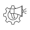 Gear Isolated Vector icon that can be easily modified or edited Royalty Free Stock Photo
