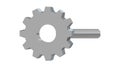 Gear with Key, Mechanical Solution Problem-Solving, vector design Generative AI Royalty Free Stock Photo