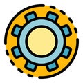 Gear kit interface icon color outline vector Royalty Free Stock Photo