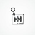 manual gearbox line icon