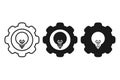 Gear lightbulb icon. Illustration vector Royalty Free Stock Photo