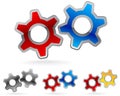 Gear logo set Royalty Free Stock Photo