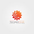 Gear logo template,technology vector design for business corporate,illustration element