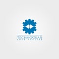 Gear logo template,technology vector design for business corporate,illustration element