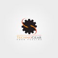 Gear logo template,technology vector design for business corporate,illustration element