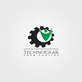 Gear logo template,technology vector design for business corporate,illustration element