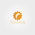 Gear logo template,technology vector design for business corporate,illustration element