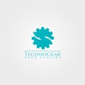 Gear logo template,technology vector design for business corporate,illustration element