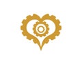 gear love heart logo icon Royalty Free Stock Photo