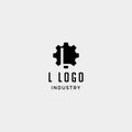 gear machine logo initial l industry vector icon design isolated Royalty Free Stock Photo