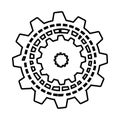 gear machine style isolated icon design