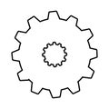 gear machine style isolated icon design