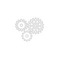 Gear machinery. flat vector icon