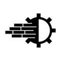 Gear machinery illustration icon