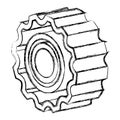 gear machinery isometric icon