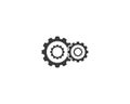 Gear machinery logo vector icon Royalty Free Stock Photo