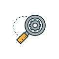 Gear magnifier work tools engineering icon