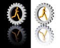 Gear-man logo Royalty Free Stock Photo