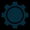 Gear Mosaic Icon of Halftone Circles Royalty Free Stock Photo