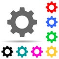 gear multi color style icon. Simple thin line, outline vector of web icons for ui and ux, website or mobile application Royalty Free Stock Photo