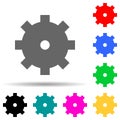 gear multi color style icon. Simple thin line, outline vector of web icons for ui and ux, website or mobile application Royalty Free Stock Photo