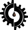 Gear oil logo Royalty Free Stock Photo