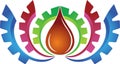Gear oil logo Royalty Free Stock Photo