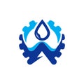 Gear oil logo template design Royalty Free Stock Photo