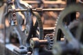 Gear of old clock Royalty Free Stock Photo