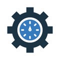 Gear, optimization, performance icon. Simple vector on isolated white background