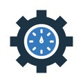 Gear, optimization, performance icon. Simple vector on isolated white background