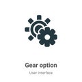 Gear option vector icon on white background. Flat vector gear option icon symbol sign from modern user interface collection for Royalty Free Stock Photo