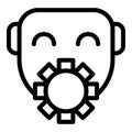 Gear oratory icon outline vector. Student school