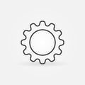 Gear outline vector concept minimal icon Royalty Free Stock Photo