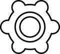 Gear Outline Vector Icon Royalty Free Stock Photo