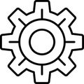 Gear Outline Vector Icon Royalty Free Stock Photo