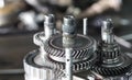 The Gear parts from car transmission Royalty Free Stock Photo