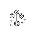 Gear people icon. Element of management icon