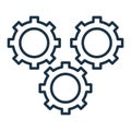 Gear, preferences line icon. outline design