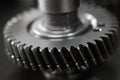 Gear pulley of the engine or the machine for transfer the power, machine equipment or auto part for repair the engine Royalty Free Stock Photo