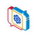 Gear In Quotation Frame Agile Element isometric icon