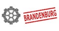 Gear Recursive Collage of Gear Items and Grunge Brandenburg Seal Stamp
