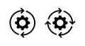 Gear reload icon with circular arrow. System update, process cycle, and settings refresh symbol Royalty Free Stock Photo