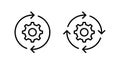 Gear reload icon. System update, process cycle, and settings circular arrow symbol Royalty Free Stock Photo
