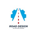 Gear Road logo vector template, Creative Road logo design concepts