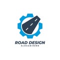 Gear Road logo vector template, Creative Road logo design concepts